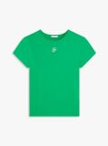 Πράσινο Slim Βαμβακερό T-Shirt Με Λογότυπο  Γυναίκες