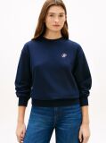 Blue Logo Embroidery Crew Neck Sweatshirt  Women
