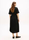 Black Gold-Tone Button Midi Shirt Dress  Women