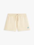 Beige Logo Embroidery Terry Sweat Shorts  Women