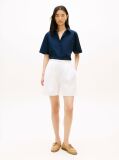 Blue Poplin Short Sleeve Shirt  Women