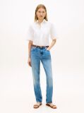 White Poplin Short Sleeve Shirt  Women