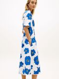 Multi Frayed Linen Blend Midi Shirt Dress  Women