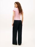 Pink Logo Graphic Slim Ringer T-Shirt  Women