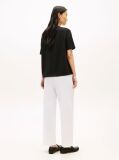 Black Gold-Tone Button Pocket Relaxed T-Shirt  Women