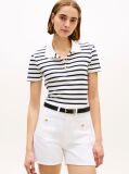 Multi Slim Fit Gold-Tone Button Polo Shirt  Women