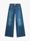 Blue 70s High Rise Wide Leg Jeans  Women