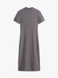 Grey Festive Metallic Slim Midi Bodycon Dress  Women