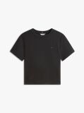 Black Interlock Knit Boxy T-Shirt  Women
