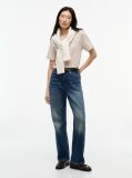 Μπεζ Boxy T-Shirt Με Πλέξη Interlock  Γυναίκες