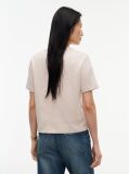 Μπεζ Boxy T-Shirt Με Πλέξη Interlock  Γυναίκες