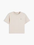Μπεζ Boxy T-Shirt Με Πλέξη Interlock  Γυναίκες