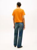 Orange Interlock Knit Boxy T-Shirt  Women