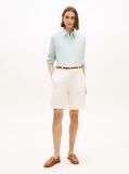 Beige Washed Regular Chino Bermuda Shorts  Women