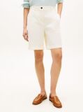 Beige Washed Regular Chino Bermuda Shorts  Women