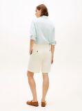 Beige Washed Regular Chino Bermuda Shorts  Women