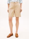 Beige Washed Regular Chino Bermuda Shorts  Women