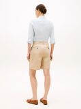 Beige Washed Regular Chino Bermuda Shorts  Women