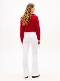 White Mid Rise Flared White Jeans  Women