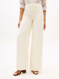 Beige 70s High Rise Wide Leg Jeans  Women
