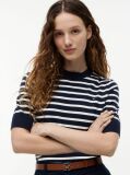 Multi Fine Knit Jersey Short Sleeve Jumper  Women