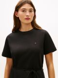 Black Interlock Knit Mini T-Shirt Dress  Women