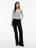 Multi Slim T-Shirt Με Λαιμόκοψη Boat Και Μανίκι 3/4  Γυναίκες