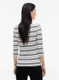 Multi Slim T-Shirt Με Λαιμόκοψη Boat Και Μανίκι 3/4  Γυναίκες
