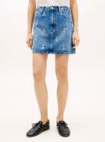Blue TH Crest Embroidery Denim Mini Skirt  Women