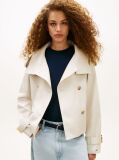 Beige Water Repellent Short Trench Jacket  Women
