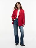 Red Timeless Wool Blend Relaxed Double Breasted Blazer  Women