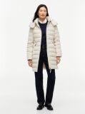 Beige Slim Down Hooded Coat  Women