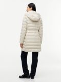 Beige Slim Down Hooded Coat  Women