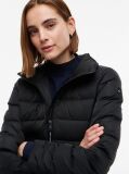 Black Slim Down Hooded Coat  Women