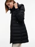 Black Slim Down Hooded Coat  Women