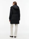 Black Slim Down Hooded Coat  Women
