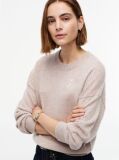 Beige Pure Cashmere Relaxed Crew Neck Jumper  Women