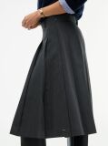 Grey Metal Flag Pleated Skirt  Women