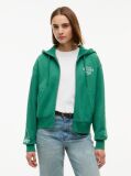 Green Logo Zip-Thru Oversized Hoody  Women