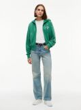 Green Logo Zip-Thru Oversized Hoody  Women