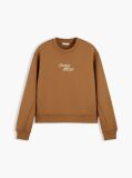 Brown Logo Relaxed Terry Sweatshirt  Women
