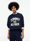 Blue Flock Varsity Logo Oversized Sweatshirt  Women