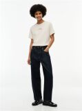 Beige Logo Embroidery Crew Neck T-Shirt  Women