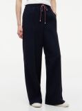 Blue Global Stripe Drawstring Wide Leg Trousers  Women