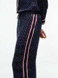 Μπλε Άνετο Παντελόνι Jacquard Με Σχέδιο Σε Ίσια Γραμμή  Γυναίκες