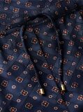 Μπλε Άνετο Παντελόνι Jacquard Με Σχέδιο Σε Ίσια Γραμμή  Γυναίκες