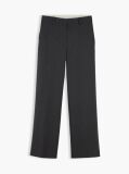 Grey Straight Leg Twill Trousers  Women