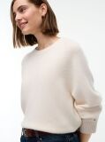 Beige Wool Blend Relaxed Jumper With Cashmere  Women