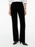 Black Slim Bootcut Velvet Trousers  Women