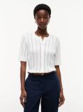 Blue Washed Slim Straight Chinos  Women